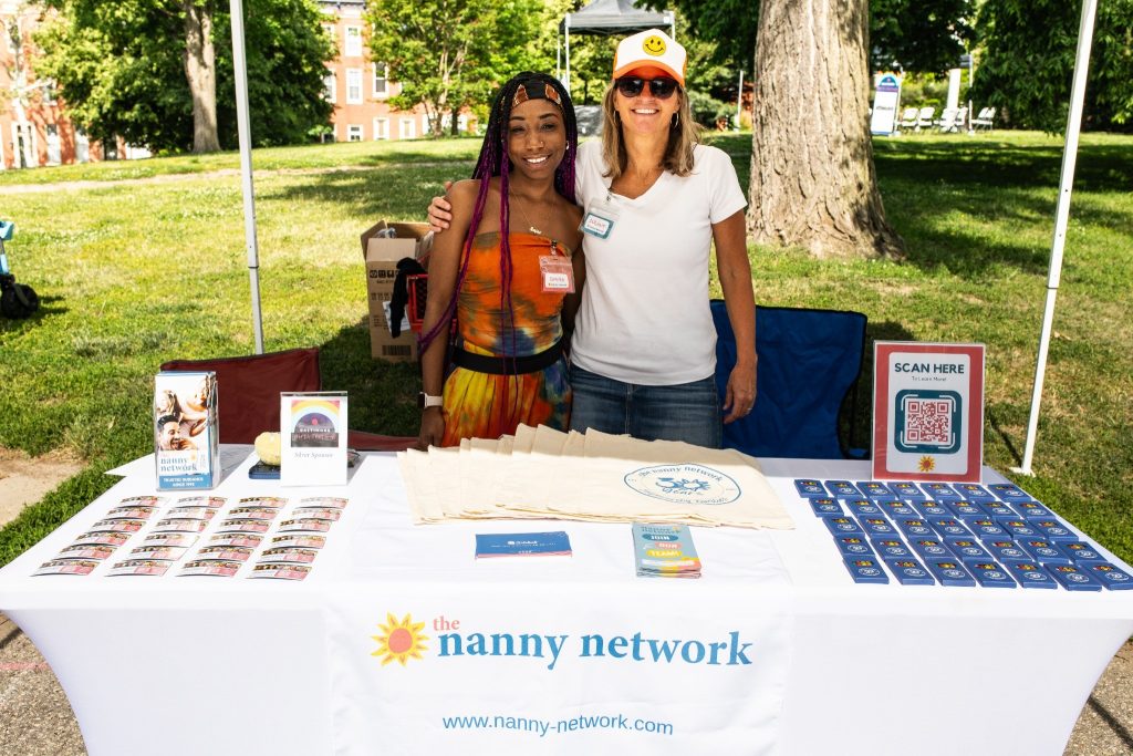 The Nanny Network booth at the 6th Annual Baltimore Birth Festival in Patterson Park
